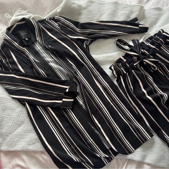 Dynamite Black Striped Blazer Set - Picture 1 of 9